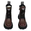Botas Martin de suela gruesa para mujer, nuevo estilo invierno 2026, forradas de felpa y engrosadas para mayor comodidad, botines de moda y versátiles, botas de nieve cálidas para mujer