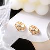 Exquisitos Pendientes de Flor con Diamantes de Colores Microincrustados, Pendientes de Lujo Ligero, Pendientes de Circonita, Joyería para Mujer al por Mayor