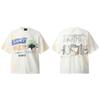 Camiseta de manga corta con cuello redondo y estilo hip hop vintage de estilo urbano americano de SAINT 24ss.