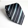 Gravata Masculina Social Listras Diagonais Larga 8CM Preto Azul Royal Social Vestido Trabalho Formatura