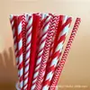En Stock Serie Rojo-Rosa Grande Popotes de Papel, Desechables, Ecológicos, Festivos, Creativos, Boca Plana, para Decoración de Jugos, Grado Alimenticio