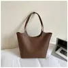 Bolsa de Ombro Tecida de Alta Qualidade Transfronteiriça, Bolsa Tote Simples de Grande Capacidade para o Dia a Dia, Bolsa da Moda e Estilosa para Mãe e Filha