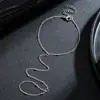 Pulsera de Dedo Fina de Acero Inoxidable Versátil de Gama Alta Minimalista de Moda Estilo Coreano Cadena Fina Ajustable para Mujer