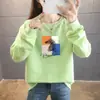 Sudadera Fina Otoño 2025 para Mujer, Manga Larga, Cuello Redondo, Top Estampado con Estilo, Ropa Casual Tallas Grandes para Mujer, Venta Transfronteriza