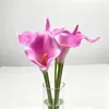 Mini flor de cala artificial de PU, tacto realista, flor artificial para decoración de sala de estar en casa, accesorios para fotografía de bodas, flor artificial decorativa