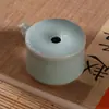 Piedra de tinta para olla caliente de cerámica, Plato de tinta, Caja de tinta, Lavador de tinta con tapa, Recipiente de tinta humectante de doble círculo, Especial para caligrafía, Uno de los Cuatro Tesoros del Estudio