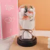 Ramo de Pulgar de Rosa y Clavel Regalo del Día de la Madre Exquisita Cúpula de Cristal Flor de Jabón de Confesión Flor Eterna Regalo