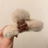 Horquilla de felpa de otoño e invierno para mujer, cuchara trasera, clip sencillo y peludo, tocado, clip de tiburón peludo, clip lindo