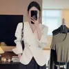 Shanlida Di 2026 Primavera Novo Blazer de Terno de Botão Único Feminino Elegante Cintura Marcada Versátil para o Trabalho Exquisito