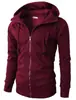 Nuevo Suéter Jacquard Deportivo de Fitness Casual Cardigan de Felpa Chaqueta con Capucha para Hombre