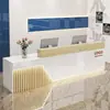 Recepção de Empresa, Balcão de Loja de Roupas Pequena, Balcão de Bar, Caixa Registradora, Balcão Moderno Minimalista de Luxo Leve para Salão de Beleza