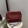 Bolsa Transversal de Grande Capacidade com Padrão Tecido da Moda para Mulheres, Nova Bolsa de Ombro/Axila Versátil e Estilosa com Alça de Corrente