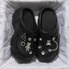 Oso Metálico de Verano Zapatos con Agujeros DIY para Mujer Calzado de Exterior Tacón Alto Plataforma Gruesa Talla Pequeña Sandalias y Chanclas Elevadas de EVA Comercio Exterior Cruzado
