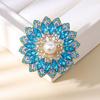 Nueva Moda Francesa Exquisito Broche de Girasol Artesanía Pesada Temperamento Elegante Broche para Mujer Accesorios de Vestimenta Venta al por Mayor