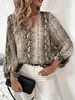 Nuevos Tops de Moda Elegantes para Mujer con Estampado de Leopardo y Cuello en V, Transfronterizos Europeos y Americanos, Estación Independiente de Amazon Aliexpress
