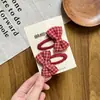 Horquilla Roja Infantil para Festival de Primavera, Pin de Tela Roja con Puntos Blancos Lindo para Niña con Lazo, Horquilla con Ambiente de Año Nuevo