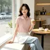 SKYINTL Camiseta Polo de Manga Larga Suave de Tencel y Lana para Mujer, Delgado Ajuste Ceñido Versátil