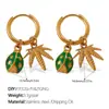 Estilo Coreano Simples Doce Fofo DIY Pimenta Morango Pingente Brincos Aço Inoxidável Banhado a Ouro 18K Joia Diária para Mulheres