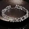Brincos Irregulares de Vidro Gota d'Água Ultra Brilhantes Estilo Francês Agulha de Prata, Tarraxas Estilo Palácio Vintage, Brincos de Luxo Leve de Alta Qualidade para Mulheres