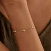 Pulsera de Trébol de Cuatro Hojas con Circonita de Comercio Exterior de Aliexpress, Estilo de Nicho a la Moda, Simple y Versátil, Cadena de Muñeca Femenina de Instagram