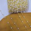 Espaciado de 4 mm cadena de perlas de 2 cm color cobre retención de color productos material DIY pasador accesorios para ropa Yiwu venta al por mayor y al por menor