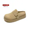 Sandálias Birkenstock Originais de Couro~Sola Grossa para Mulheres 2026 Novo Modelo de Verão Cobertura Total Aumenta Altura Birkenstock Flats Tamanho Grande Calçados Femininos 41 a 43