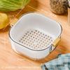 Fabricante Venta al por Mayor Hogar Espesado Cesto de Drenaje Lavabo Cocina Doble Capa Fruta Azul Almacenamiento Cesto de Fruta Separación Seco y Húmedo
