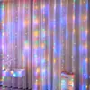 Luces Decorativas LED para Fiesta de Boda Cumpleaños Cortina Transfronteriza Luces de Cable de Cobre Control Remoto de Ocho Funciones USB Cadena de Luces de Colores