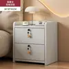 Mesita de noche estilo mid-century, madera maciza, para uso doméstico, dormitorio, estante de almacenamiento junto a la cama, armario de almacenamiento, nuevo modelo 2026, adecuado para apartamentos pequeños