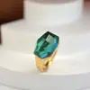 Anel Lipor Colorido de Cristal Original Joia Baoman Novo com Pedra Preciosa Lapidação Diamante Multifacetada com Fogo e Brilho Completos