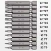 Ponta Torx T10-T40 sem furo ponta de chave de fenda sextavada 50/100/150mm ponta para parafusadeira elétrica