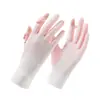 Luvas de Seda de Gelo Finas Femininas de Verão para Uso Externo, Ciclismo, Direção, Tela Sensível ao Toque, Dedos Completos, Proteção Solar, Leves, Respiráveis