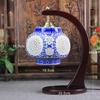Luminária de Mesa Recortada Jingdezhen Clássica Quente Cerâmica Criativa Quarto Cabeceira Sala de Estar Estudo Decoração LED