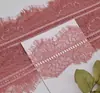 Tela de Borde de Encaje de pestañas de Doble Cara de 3 m de Largo para Decoración de Escote de Vestido, Borde de Encaje Bordado Hueco