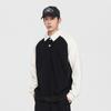Suéter de solapa estilo Hong Kong para primavera, marca de moda para hombre, abrigo grueso 2024, nuevo para estudiantes, suelto, manga larga, sin capucha