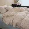 Suave y Curativo~Grado A para Maternidad e Infancia Lindo Dibujo Animado Algodón Doble Capa Gasa Juego de Cuatro Piezas Algodón Puro Gasa Juego de Cama de Tres Piezas