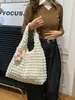 2023 Bolso de hombro tipo chaleco con diseño de nube, burbuja y flor estilo western, bolso de mano simple para estudiante, bolso tipo chaleco de burbuja para mujer