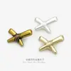 Botones Metálicos Plateados en Forma de X Anudados, Botones de Forma Irregular, Botones Decorativos para Suéteres y Abrigos, Tops y Chaquetas
