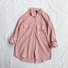 Camisa rosa de hada que vale la pena comprar Camisa rosa de mezclilla Tencel para estudiantes, holgada, de verano y otoño, Top europeo y americano