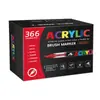 Marcadores Acrílicos de 366 Colores con Tinta Líquida y Puntas Suaves, Adecuados para Pintura Estudiante DIY, Se Pueden Superponer para Mezclar Colores