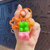 Bloques de Construcción Redondos de Dibujos Animados Creativos Colgante Descompresor Llavero Colgante para Mochila Escolar Infantil Llavero de Coche Regalo Venta al por Mayor