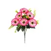 Flores Artificiales Transfronterizas 6 Cabezas de Frangipani Adornos de Decoración para Sala de Estar Estilo Pastoral Flores de Ingeniería Flores de Seda de Girasol