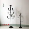 Luminária a Óleo Antiga Estilo Chinês Suporte de Velas de Chão, Suporte de Velas de Ferro Estilo Zen Ferro Fundido Ferro Forjado, Adereços para Sala de Chá, Enfeites Retrô