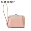 Cartera de Monedas Retro para Llevar a Mano Transfronteriza con Clip de Broche Corto Desmontable Portatarjetas de Acordeón Ranuras Múltiples para Tarjetas Bolsa para Monedas Venta al por Mayor