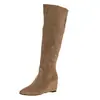 Primeiro Encontro Botas Longas Femininas Ji Meila'der 2026 Novas Marrons Emagrecedoras Acima do Joelho de Salto Alto para Mulheres Baixas