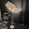 Nuevos Accesorios para Bodas Luces de Mariposa Luminosas Alas Guía de Camino Escenario T Decoración de Salón de Bodas Adornos Colgantes del Techo Arreglo