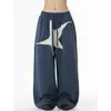 Pantalones Casuales Originales del Fabricante, Estilo Retro Americano con Parche de Estrella, para Hombres y Mujeres, Estilo Nuevo, Pierna Ancha Suelta, Caída Suave, Adelgazantes, Versátiles