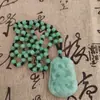 Corrente de Suéter do Zodíaco Corrente de Contas Colar dos 12 Signos Pingente de Jade Esmeralda Aventurina Transmissão ao Vivo Transfronteiriça