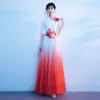 Vestido de Palco para Performance de Coral, Vestido Longo Feminino, Novo Estilo para Adultos e Estudantes, Fantasia de Performance para Competição de Recitação de Canções Vermelha