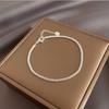 Pulseira brilhante estrelada de três peças para Mulheres Novo anel liso simples luxo leve estilo frio ins corrente clavicular